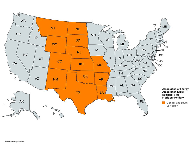 AEE Central and South US Region Map