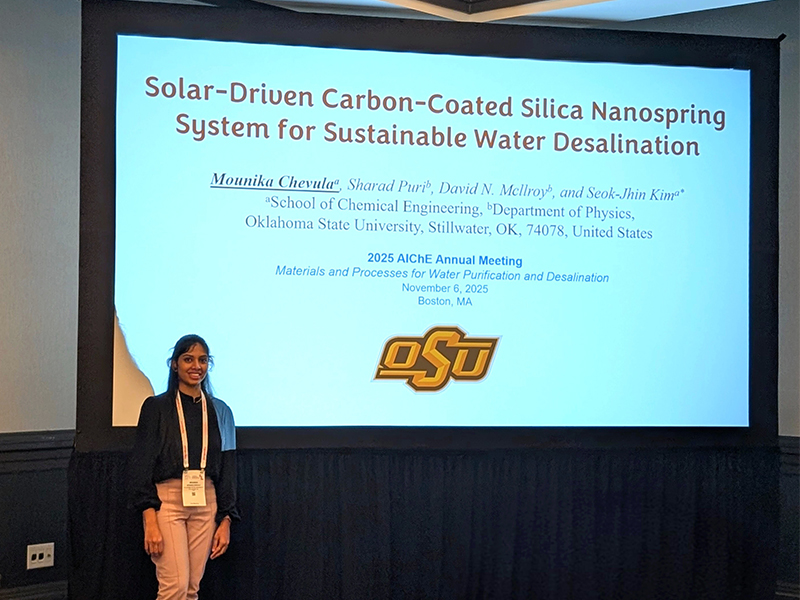 November 2025 - AIChE Meeting in Boston, MA, Mounika Chevula presenting