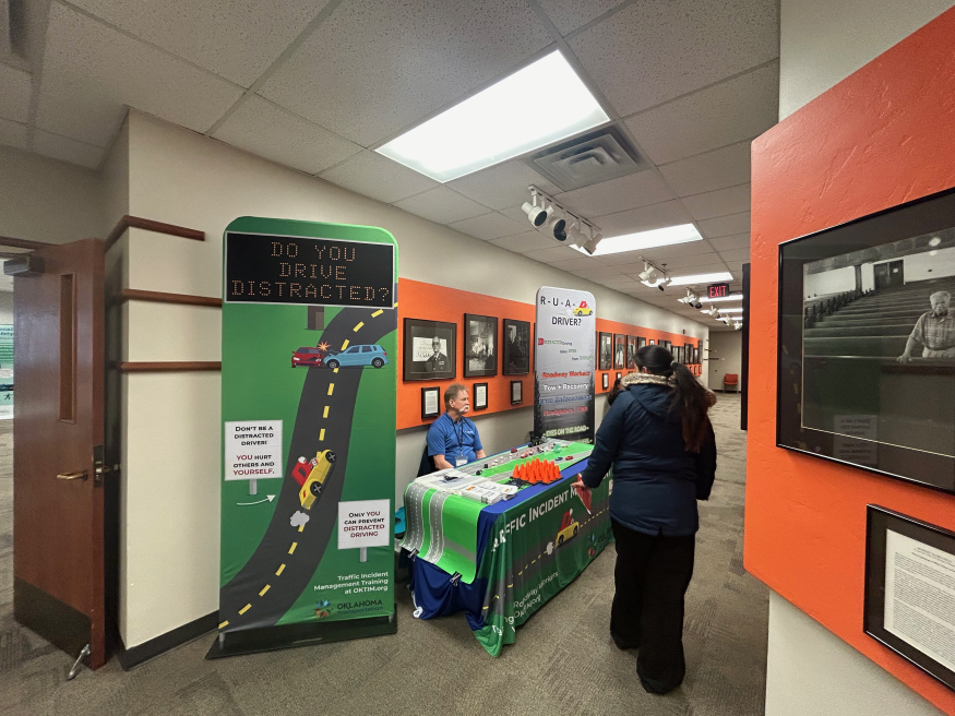 Distracted DrivinThe Oklahama Traffic Incident Management Training program Distracted Driving booth Distracted DrivinThe Oklahama Traffic Incident Management Training program Distracted Driving booth