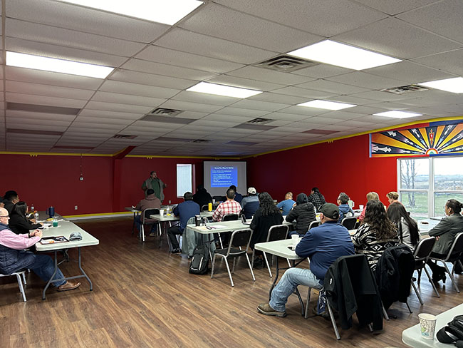 TTAP training participants seated while instructor presents materials TTAP training participants seated while instructor presents materials
