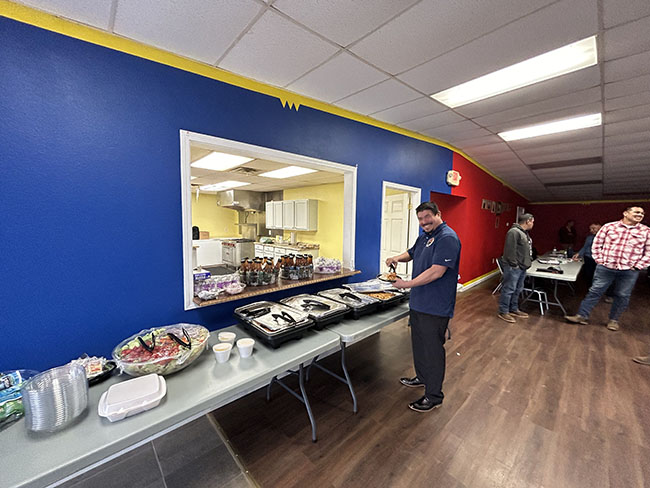 Training attendees at lunch Training attendees at lunch