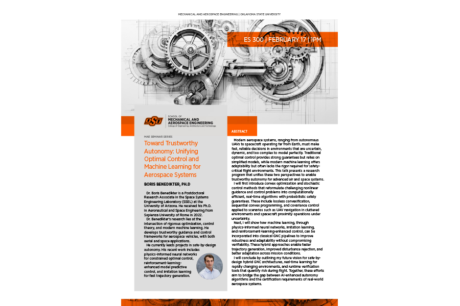 ceat seminar series flyer for Boris Benedikter on 2-17-26 hosted by MAE