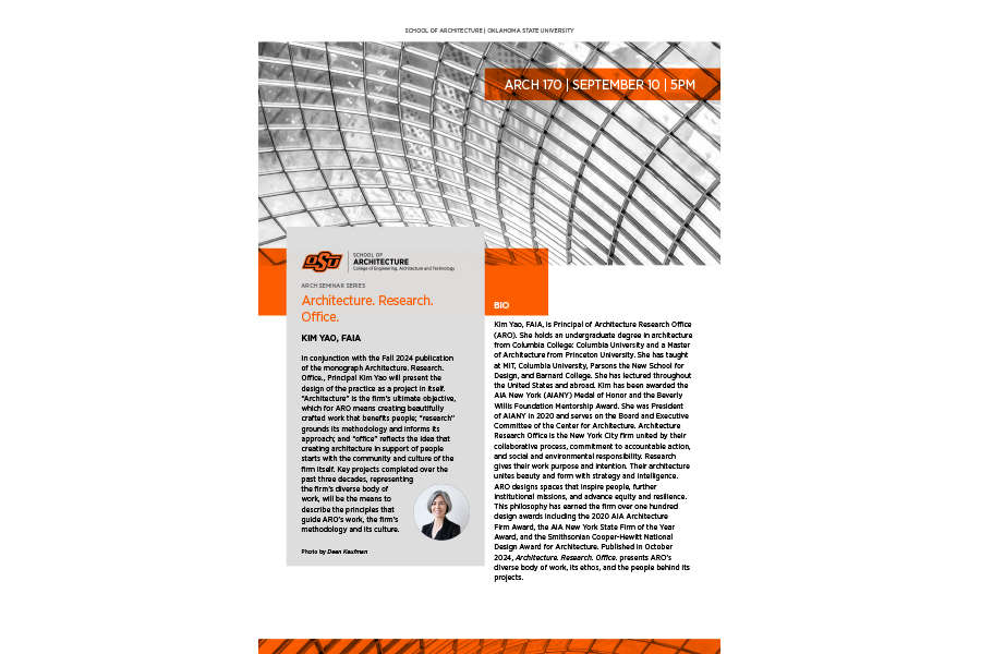 ceat seminar series flyer for Kim Yao