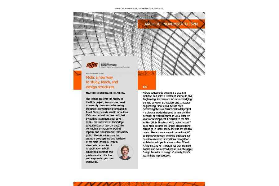 ceat seminar series flyer for Márcio Sequeira de Oliveira taking place 11-10-25 hosted by ARCH