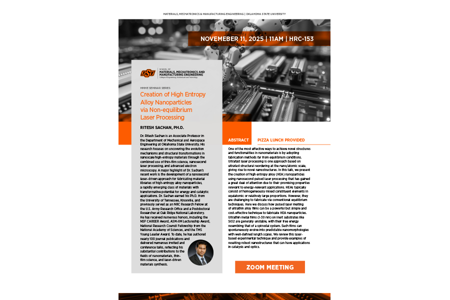 ceat semianr series flyer for Rietsh Sachan taking place on 11-11-25 hosted by MMME