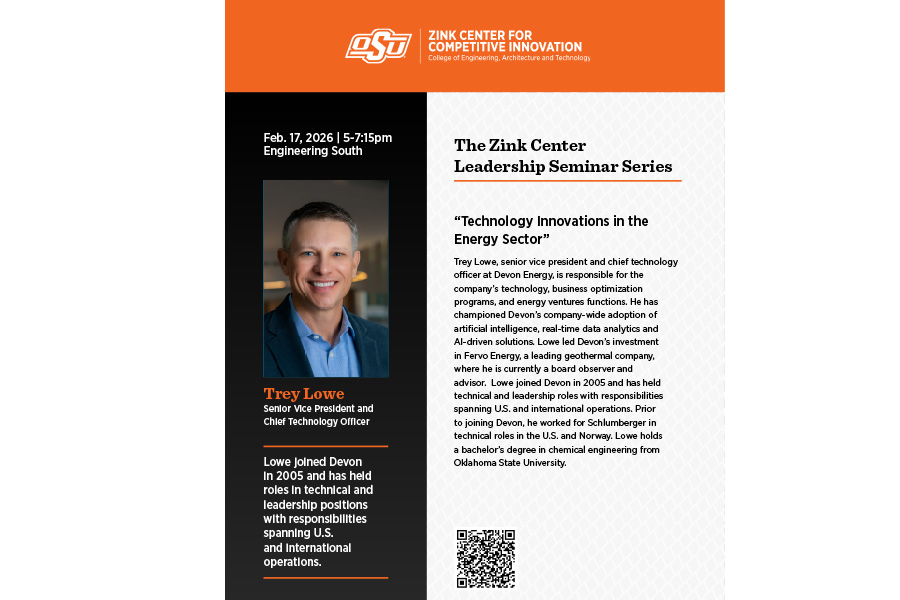 ceat seminar series flyer for trey lowe on 2-17-26. hosted by the zink center