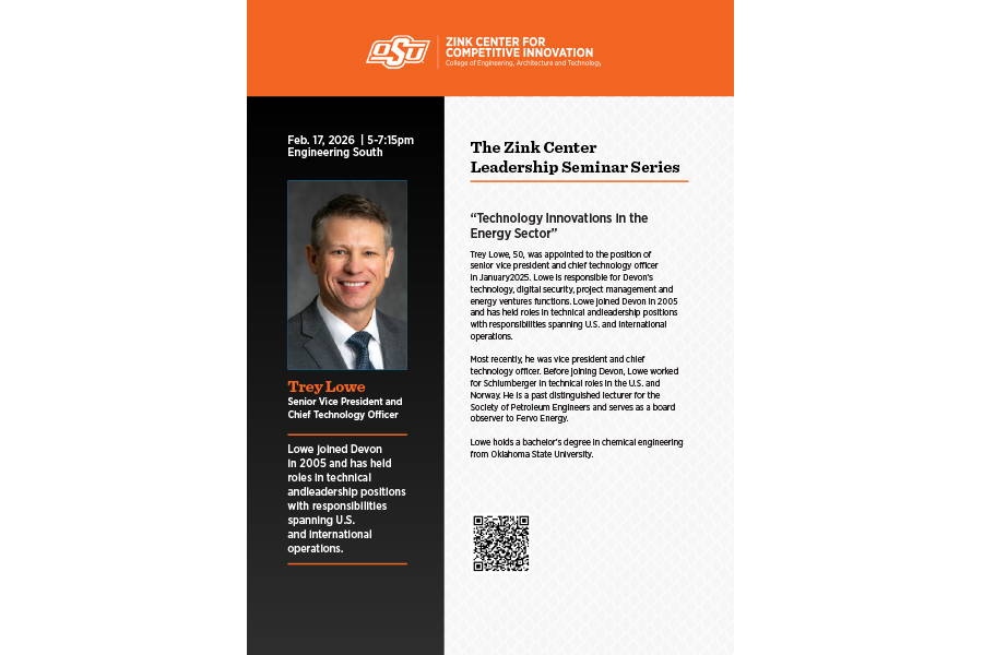 ceat seminar series flyer for trey lowe on 2-17-26. hosted by the zink center