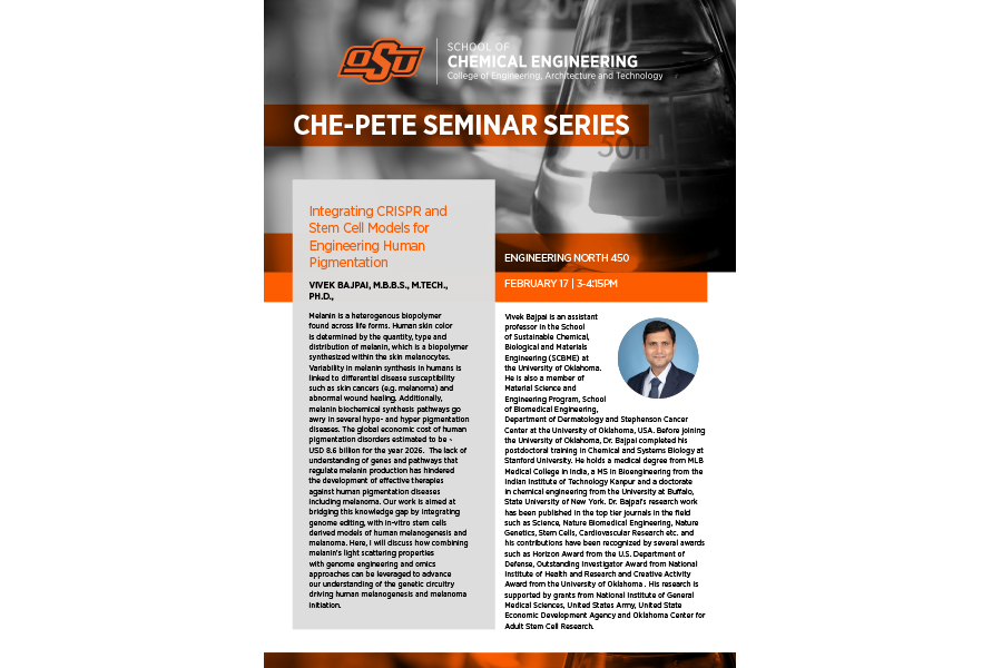 seminar series flyer for Vivek Bajpai