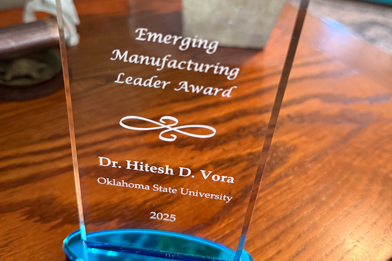 Shown is the Emerging Manufacturing Leaders Award.