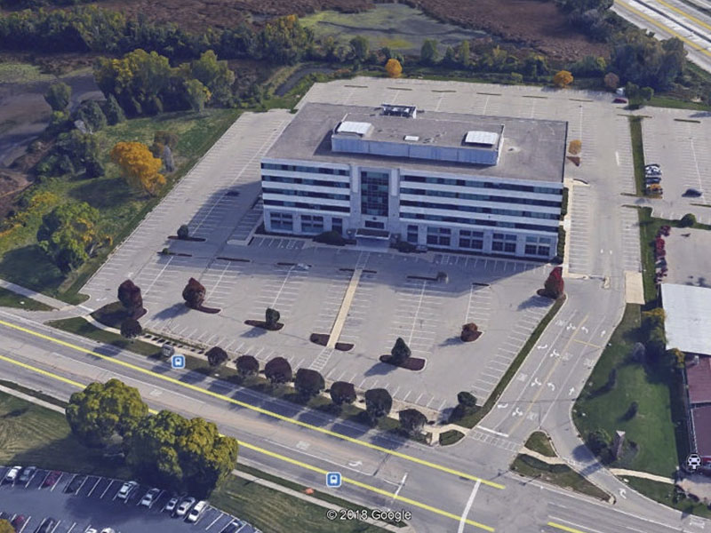 aerial photo of building