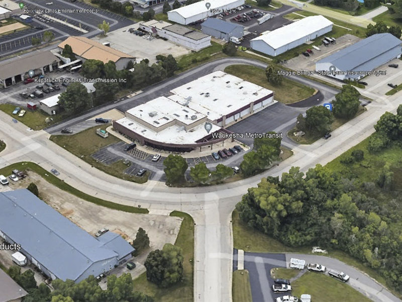 aerial photo of building