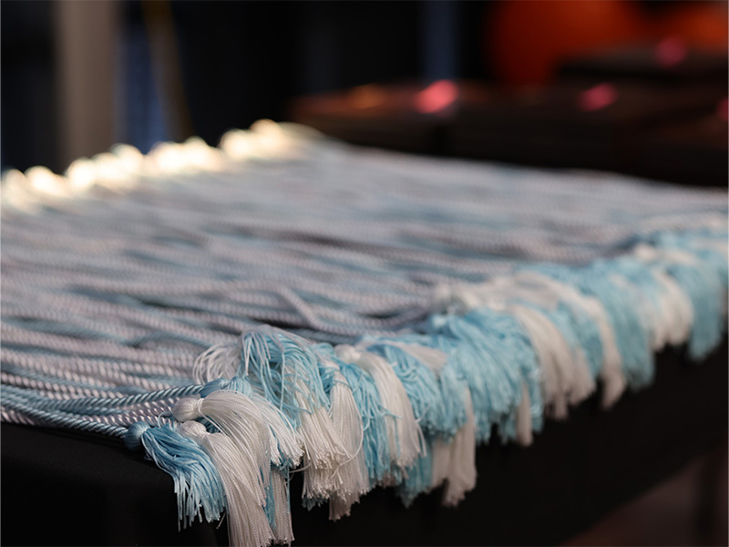 Shown are special cords given to engineering graduates. 