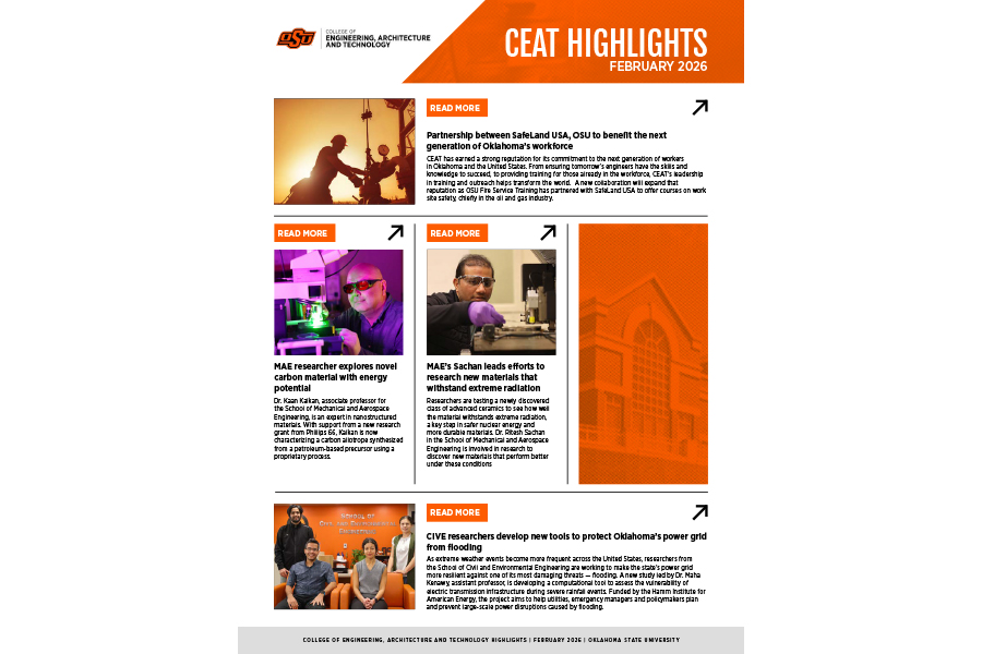 ceat highlights flyer for February featuring many articles. 