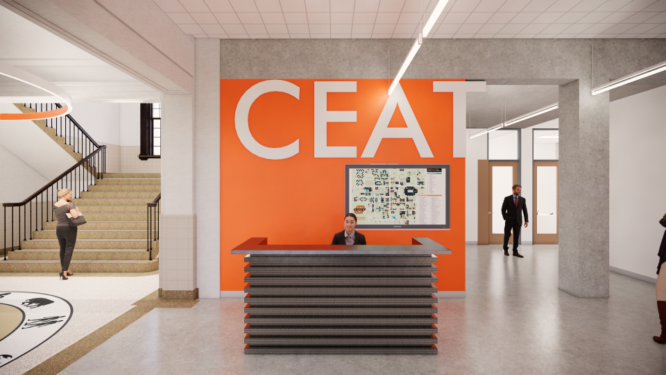 The Welcome desk of the MAE department