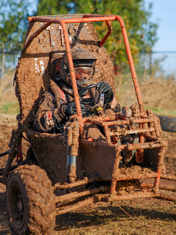baja racer in a vehicle