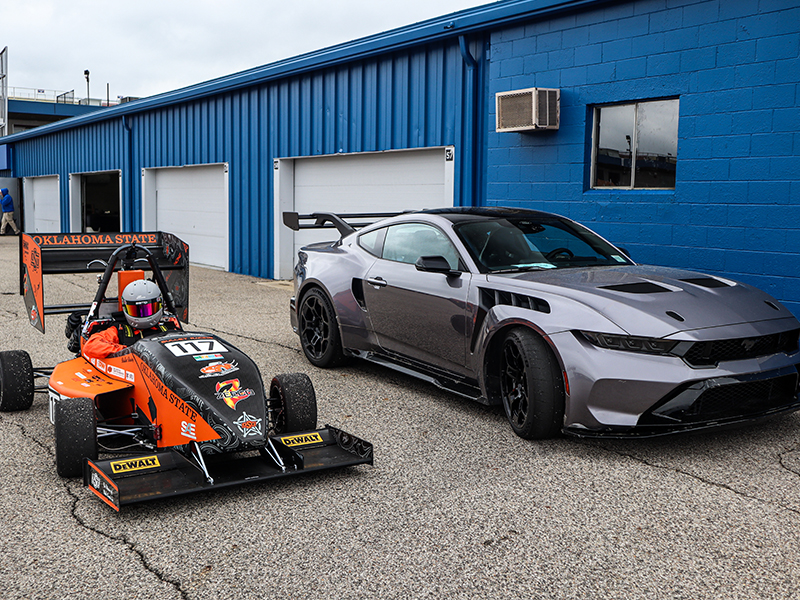 2025 racing car with gray mustang GTD